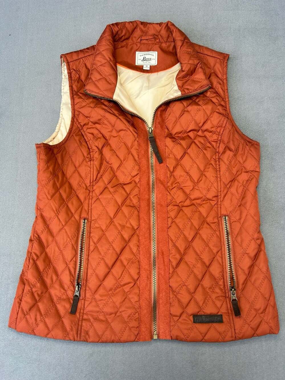 G.H. Bass & Co. Quilted Zip-Up Vest Women's Size M